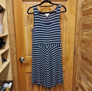 Loft Dress Navy Stripe